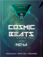Flyers Gratis PSD 2021 Cosmic Beats