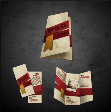 Gratis PSD Trípticos 2021 Vectores Rojos