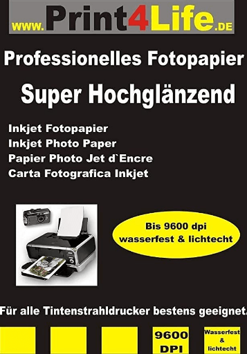 Super High Glossy Papel Fotográfico de Doble Cara