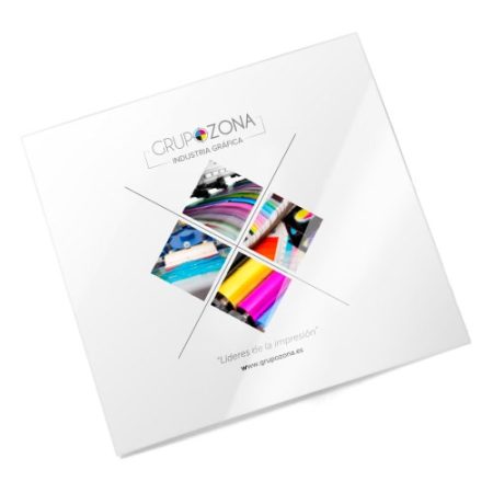 Adhesivos transparentes con impresión color blanco