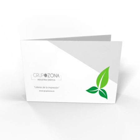 Tarjetas plegables en papeles ecológicos/naturales