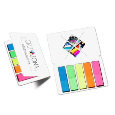 Marcadores adhesivos con cubierta