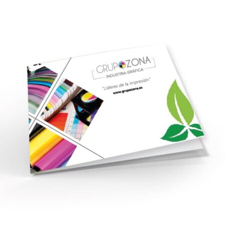 Folletos plegados en papeles ecológicos/naturales