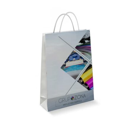 Bolsas con asas de cuerda de papel