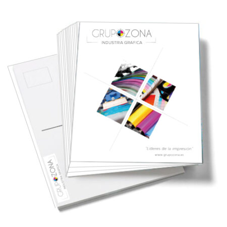 Tarjetas postales con acabado parcial