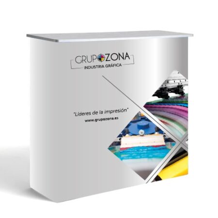 Mostrador textil plegable