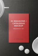 PSD Cubiertas Revistas Gratis 2021 Maqueta Rojo A5