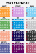 Calendario Colorido