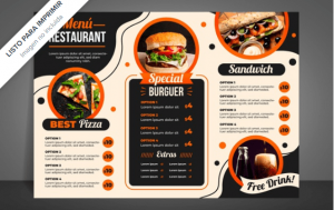 Carta de Restaurante Moderna para Hamburguesas