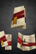 Gratis PSD Trípticos 2021 Vectores Rojos